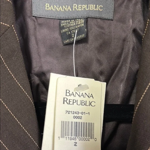 Banana Republic Brown Pinstripe Women's Blazer - Picture 5 of 9
